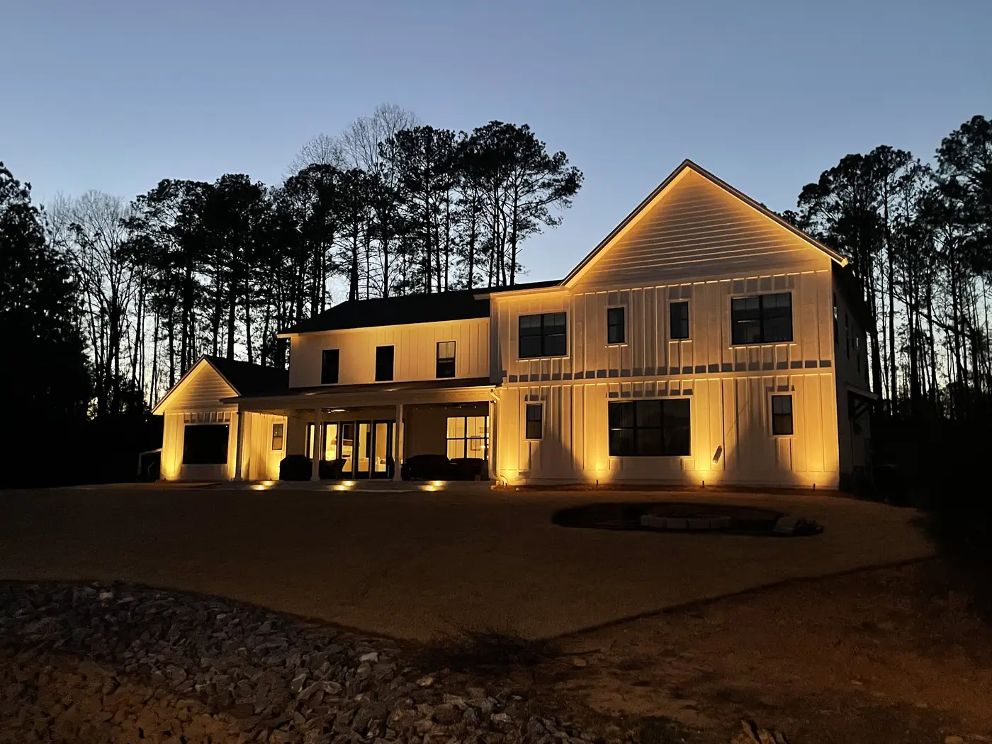 Board and batten home golden hour lighting Birmingham AL