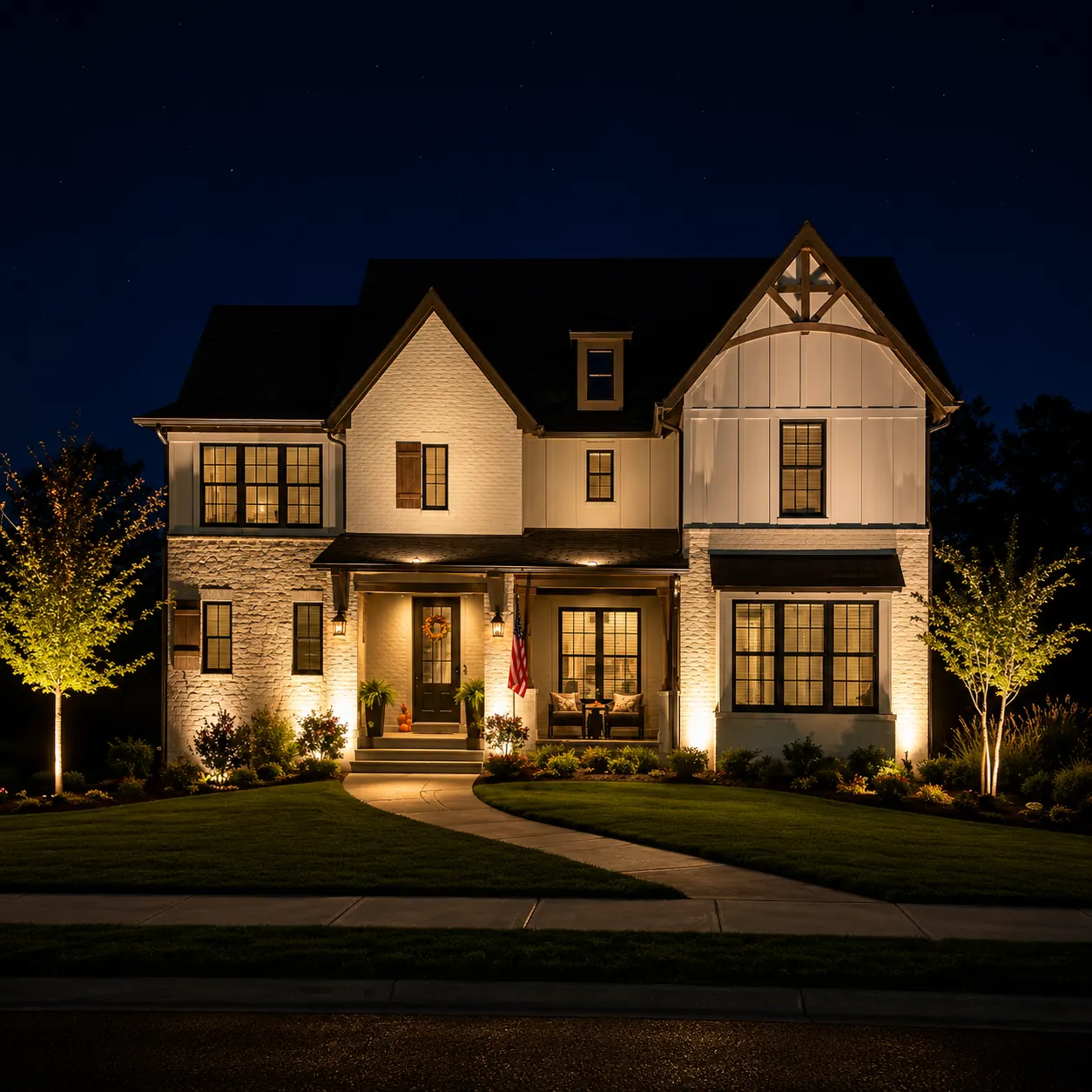 Modern farmhouse outdoor lighting Birmingham Alabama