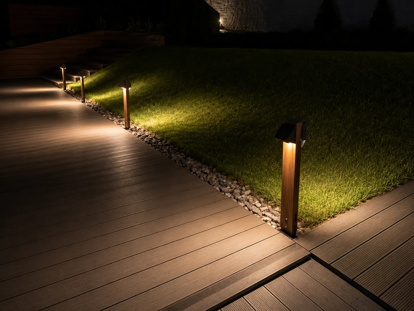 Pathway bollard lighting outdoor deck Alabama