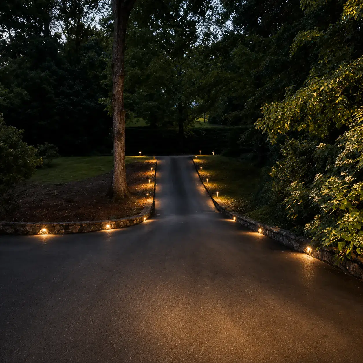 Driveway lighting estate Birmingham Alabama